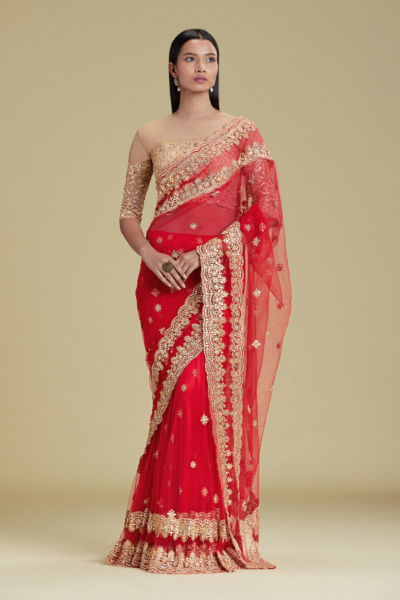 Buy Bollywood Designer Soft Net Saree Online In India | Me99